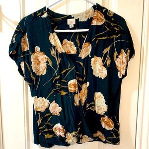 Flower print blouse